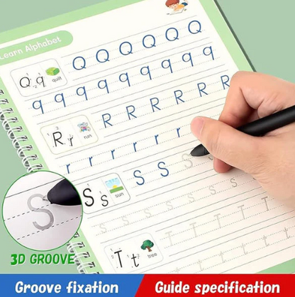 Sank Magic Practice 4 Books Pack + 1 Pen + 10Refills + 1Griper