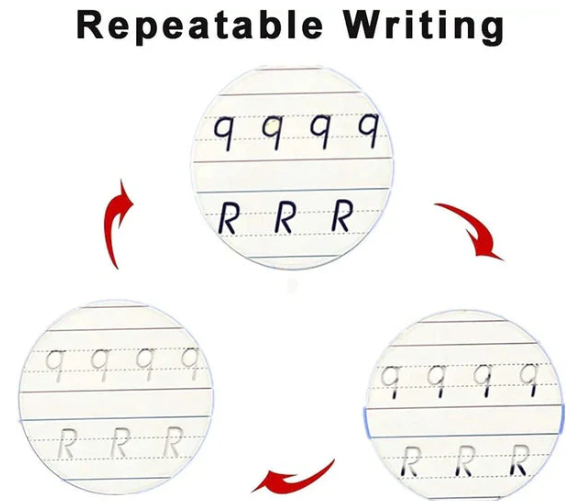 Sank Magic Practice 4 Books Pack + 1 Pen + 10Refills + 1Griper